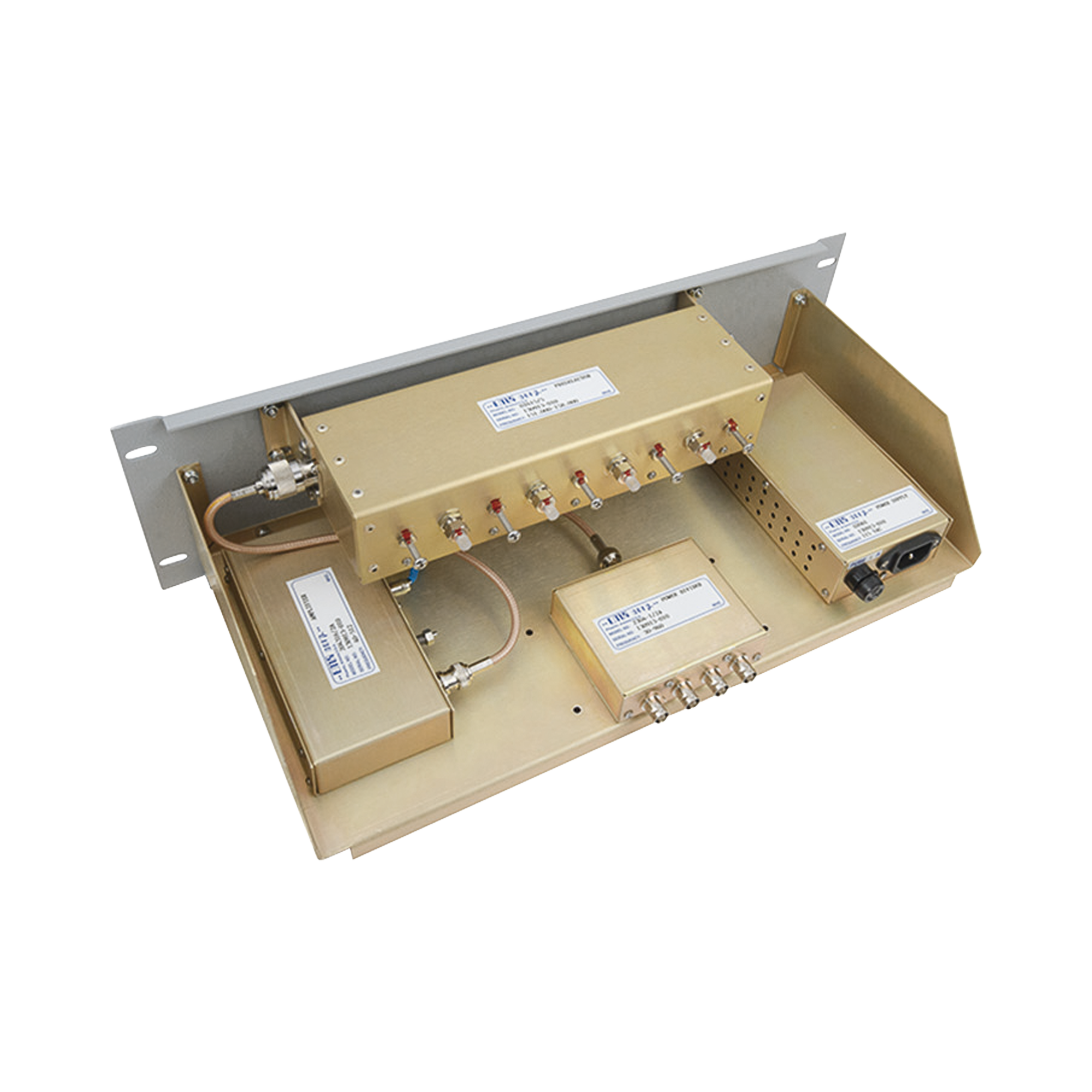 Multiacoplador y Preselector EMR, 138-225 MHz, 3-4 Canales, 3-8 MHz Ancho de Banda, N Hembra (Ant.) /BNC Hembra (Salidas).