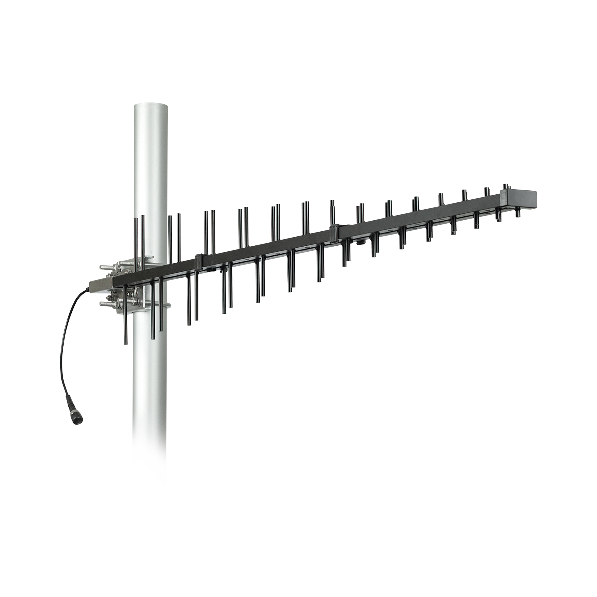 Antena LPDA de Alta Ganancia/ ESPECIAL PARA AMPLIFICADORES DE UNA A CINCO BANDAS DE FRECUENCIA/ 698-2700 MHz/ 12.15 dBi de Ganancia.