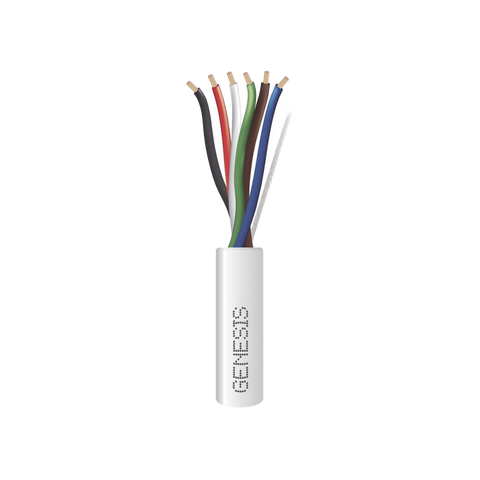 Bobina de 305 Metros / Cable de Cobre / 6x18 AWG  / Para Interior / Color Blanco / Para Aplicaciones de Alarmas de Intrusión/Control de Acceso/ Automatización / Interfonos y Tv Porteros