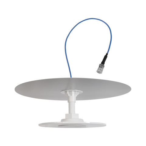 Antena Omnidireccional de Bajo Perfil Ultra Delgada con Reflector para Máxima Ganancia de 7dBi. Cubre bandas de celular 5G, 4G, 3G y WiFi de 608 a 2700 MHz.