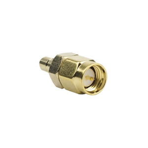 Adaptador Coaxial en Línea, de Conector SMA Macho a SMB Hembra, Oro/ Oro/ Teflón.