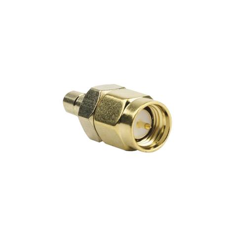 Adaptador Coaxial en Línea, de Conector SMA Macho a SMB Hembra, Oro/ Oro/ Teflón.