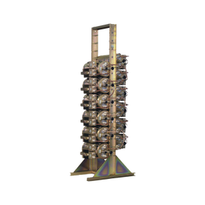 Combinador TX/RX de 5 canales, 406-512 MHz, 150 Watt, 125 KHz Tx-Tx, Cavidades de 6.25" Diám. Montaje "Peg Rack", N Hembras.