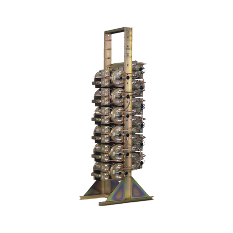 Combinador TX/RX de 5 canales, 406-512 MHz, 150 Watt, 125 KHz Tx-Tx, Cavidades de 6.25" Diám. Montaje "Peg Rack", N Hembras.