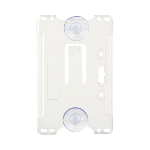 Porta tarjeta de plastico ABS / Transparente / Compatible con tarjetas ACCESSCARDEPC / PROCARDX o Formato CR80