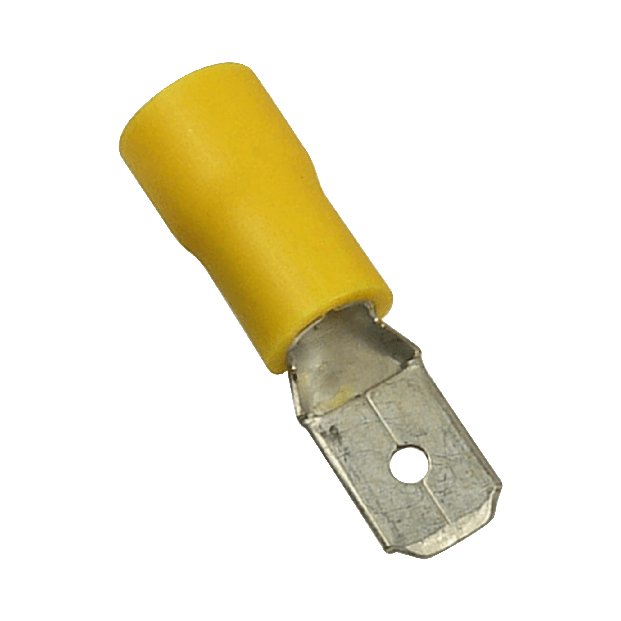 Terminal tipo macho aislada / 12 - 10 AWG / Amarillo / Paquete de 25 piezas.