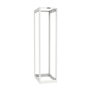 Rack de Cuatro Postes Estándar de 19", Rieles Roscados #12-24, Profundidad Ajustable de 23 a 42 in, 45 Unidades de Rack, Color Blanco