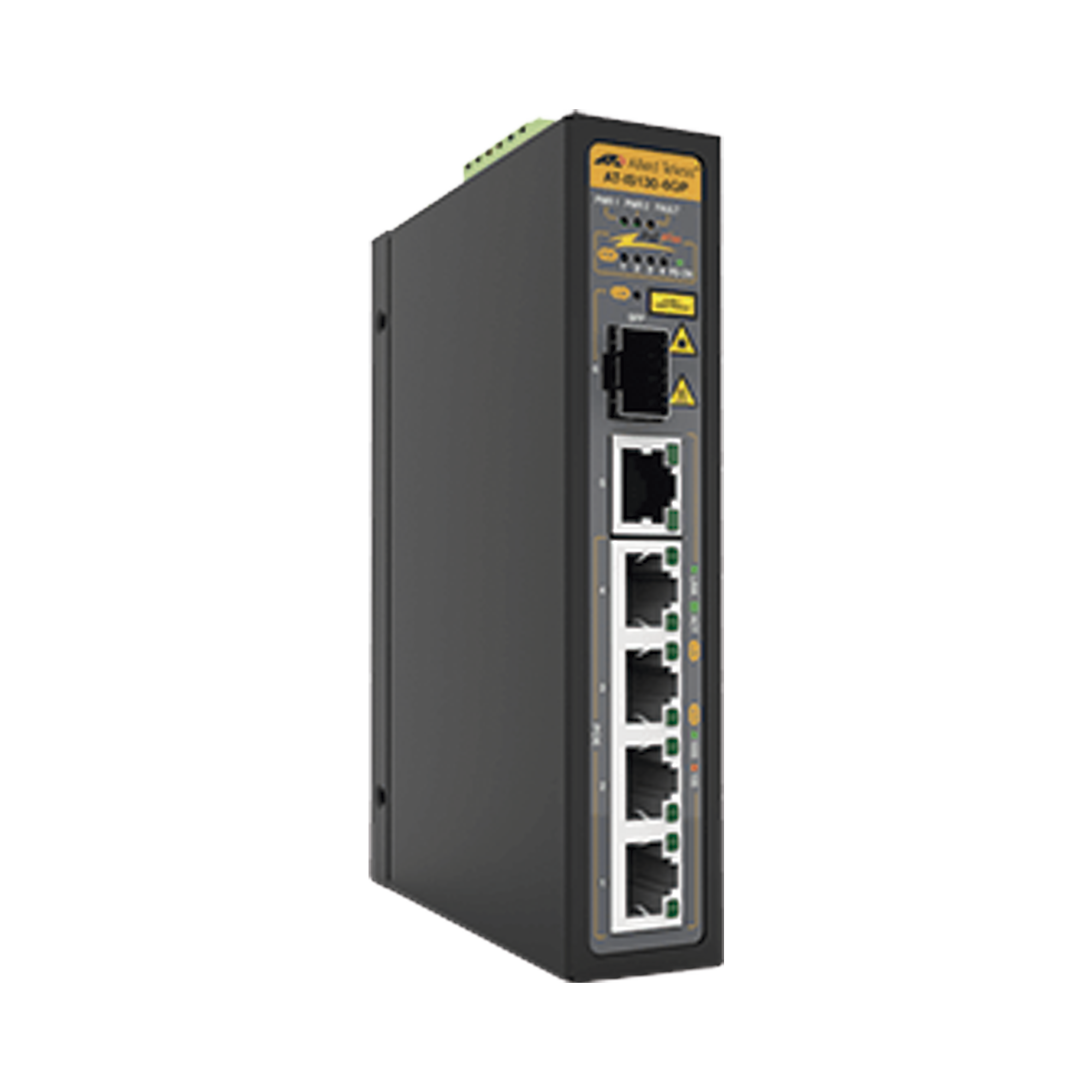 Switch Industrial PoE+ No-Administrable de 5 Puertos 10/100/1000 Mbps (4 Puertos son PoE+) + 1 puertos SFP, 90 W