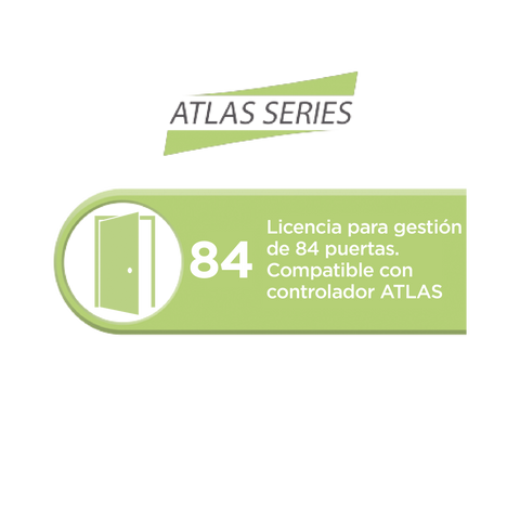 Licencia para 84 puertas compatible con controlador ATLAS