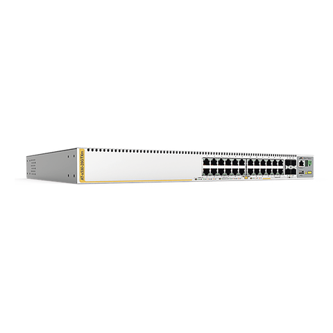 Switch Stackeable Capa 3, 20 puertos 10/100/1000 Mbps + 4 x 100M/1G/2.5/5G-T + 4 puertos SFP+ 10 G, fuente redundante