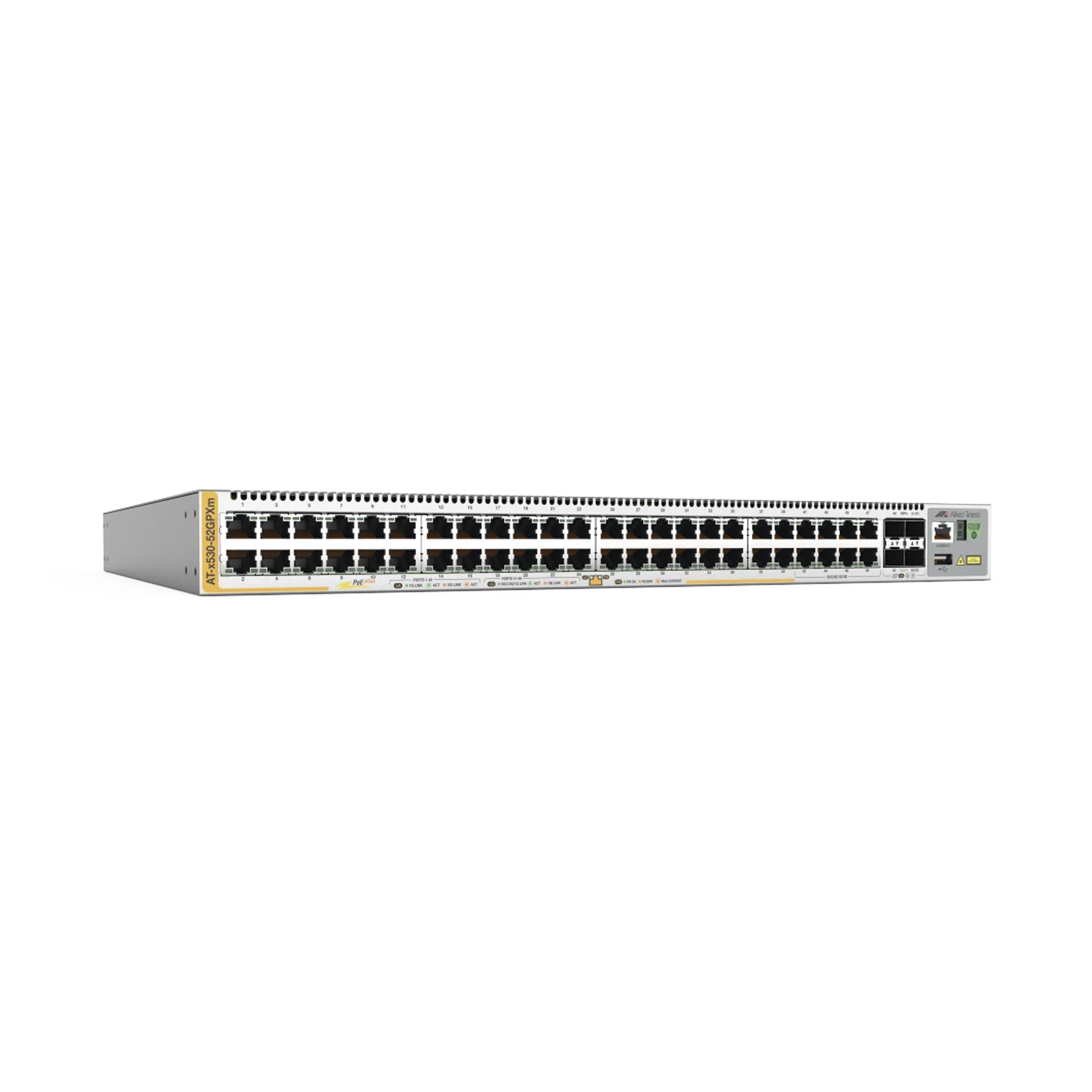 Switch PoE+ Stackeable Capa 3, 40 x 10/100/1000 Mbps + 8 x 100M/1/2.5/5G Multigigabit, 4 x SFP+ 10 G, hasta 720 W, fuente redundante