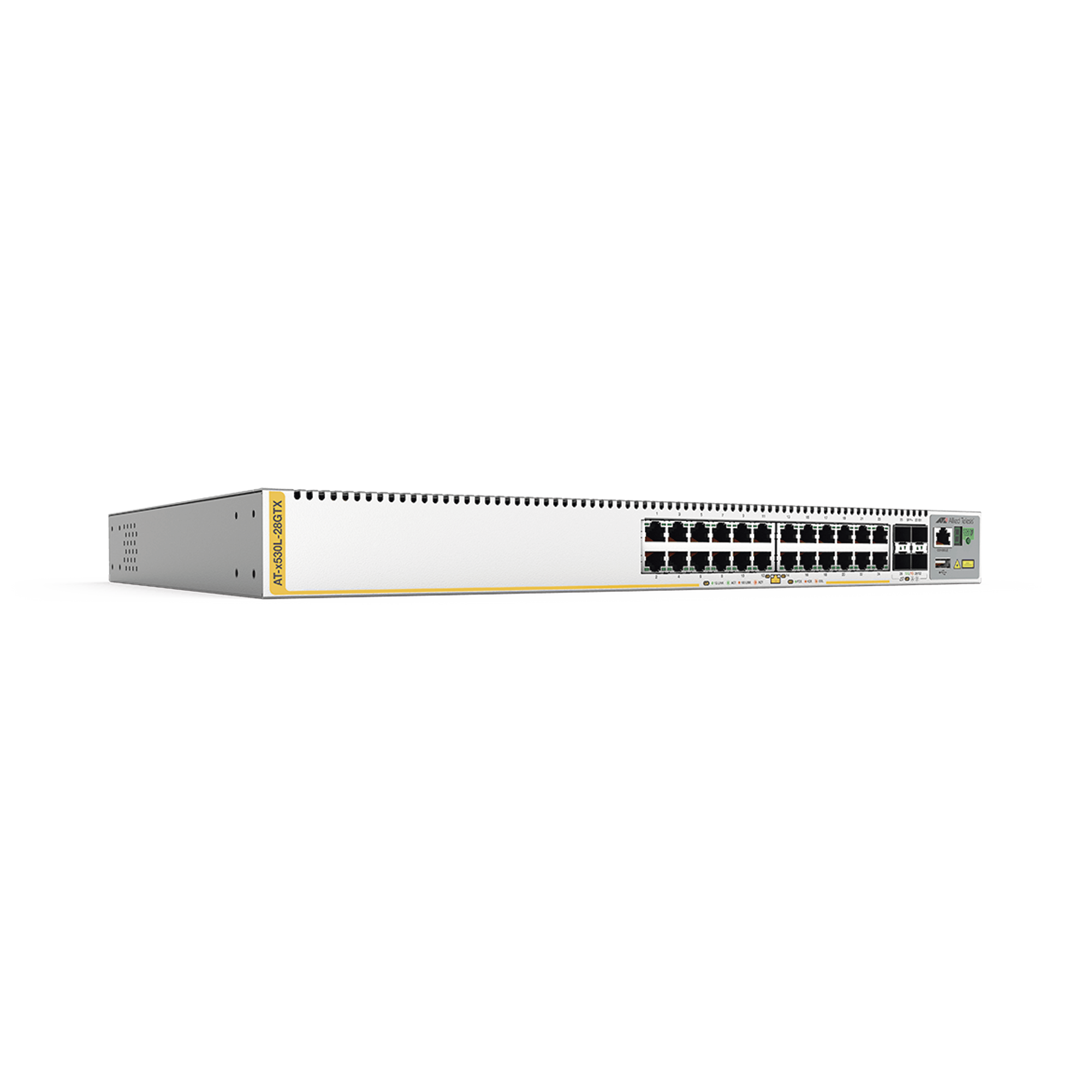 Switch inteligente de distribución o core, Stackeable, Capa 3, 24 x 1000 Mbps + 4 x SFP+ 10 G, Doble fuente de alimentación redundante