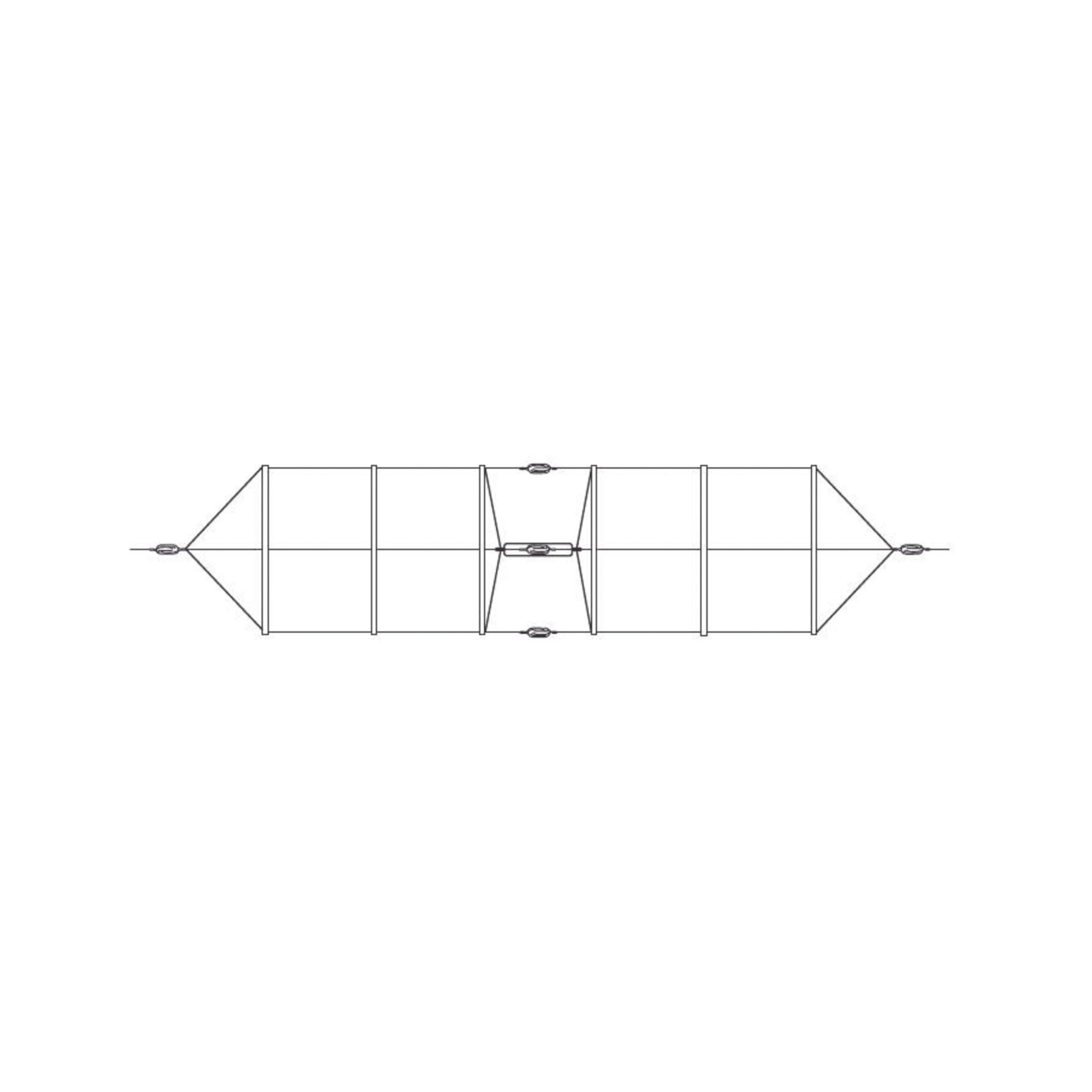 Antena base dipolo modelo 912 para HF 2-30 MHz.