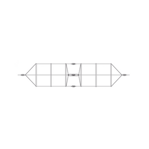 Antena base dipolo modelo 912 para HF 2-30 MHz.