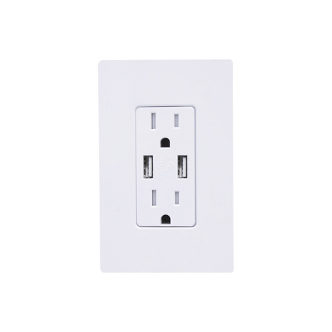 TOMACORRIENTE 15 AMP CONECTOR USB