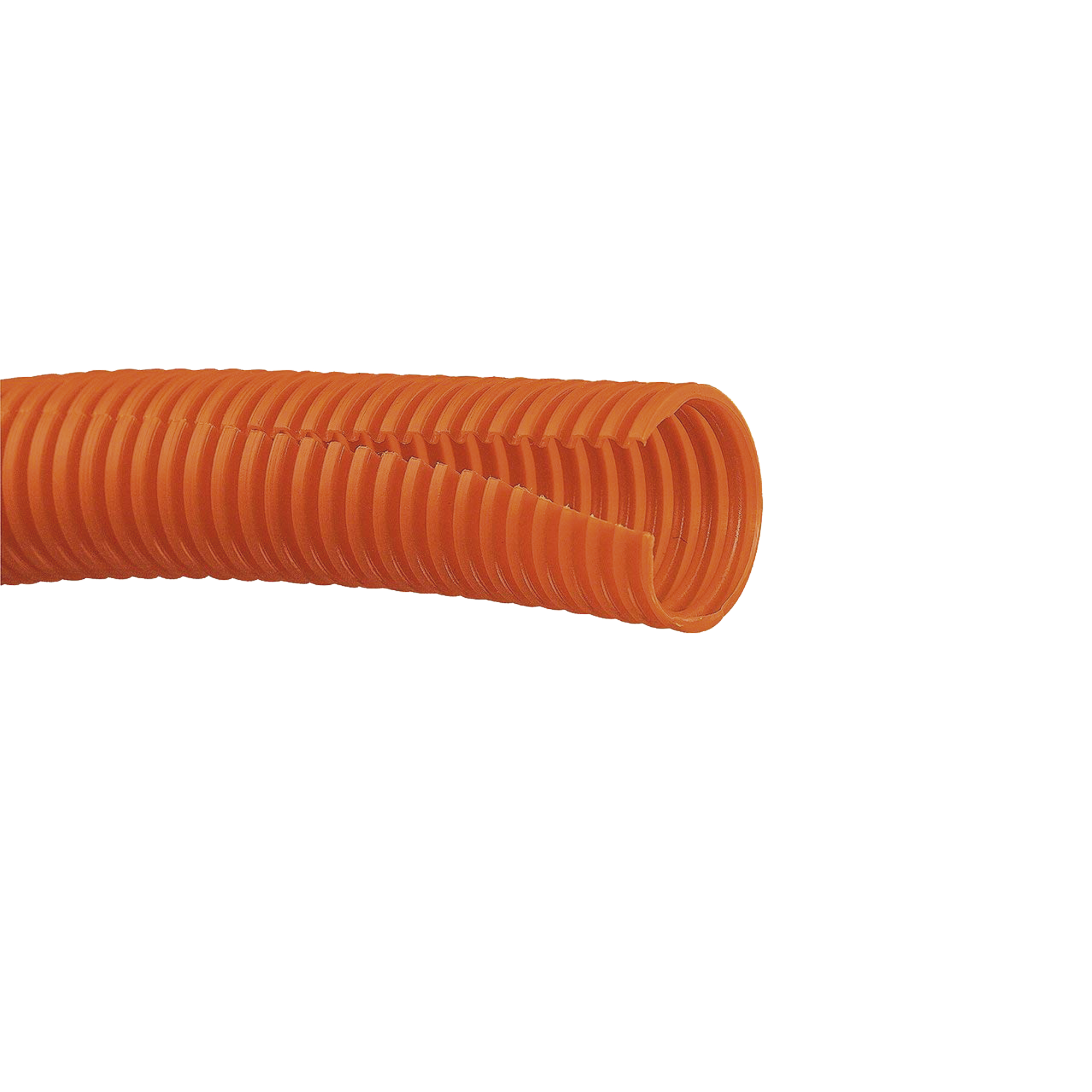 Tubo Corrugado Abierto para Protección de Cables, .50 (12.7 mm) de Diámetro, 30.5 m de Largo, Color Naranja