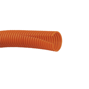 Tubo Corrugado Abierto para Protección de Cables, .50 (12.7 mm) de Diámetro, 30.5 m de Largo, Color Naranja