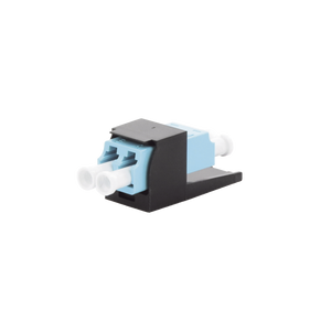 Módulo Acoplador LC Duplex, para Fibra Óptica Multimodo OM3/OM4, Tipo Mini-Com, Color Aqua