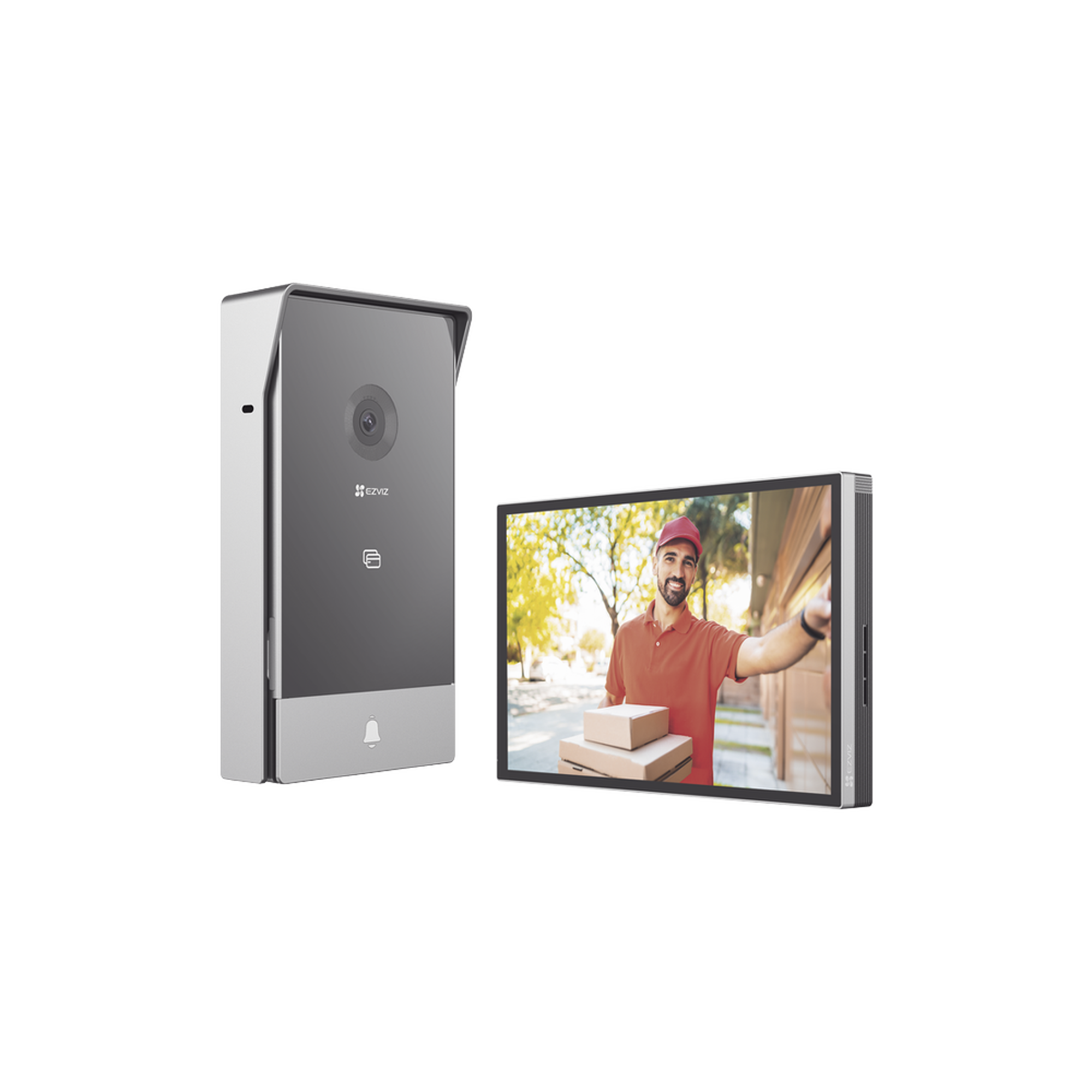 Videoportero IP Conexión a 2 Hilos / Con Monitor Wi-Fi para Interior / Frente de Calle  IP65 Uso Exterior Protegido / Cámara 3 Megapíxel / Llamada a la App / Apertura remota  / Soporta 2 Puertas / Ranura para Micro SD