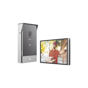 Videoportero IP Conexión a 2 Hilos / Con Monitor Wi-Fi para Interior / Frente de Calle  IP65 Uso Exterior Protegido / Cámara 3 Megapíxel / Llamada a la App / Apertura remota  / Soporta 2 Puertas / Ranura para Micro SD