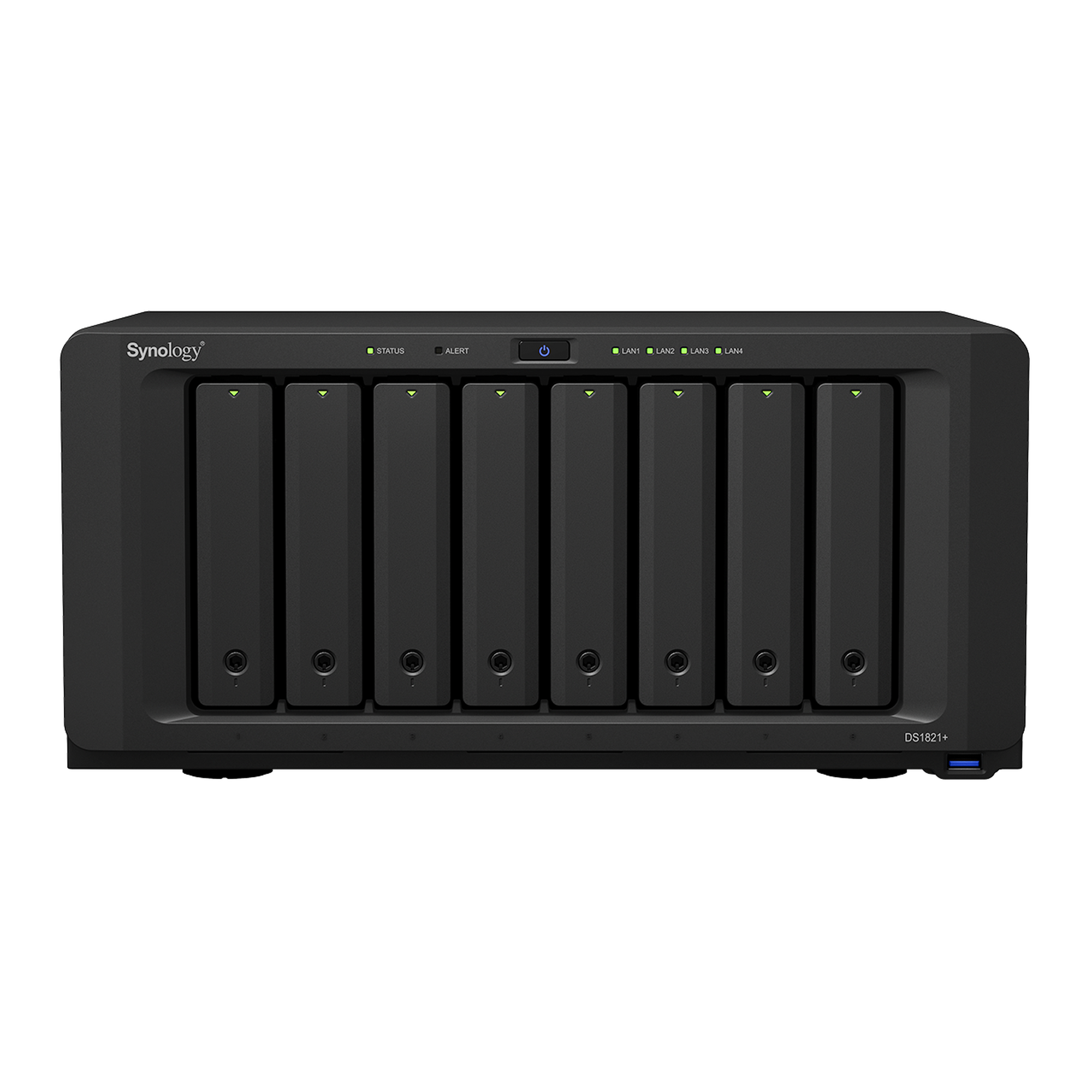 Servidor NAS de 8 Bahías (Expandible a 18 Bahías) / Hasta 324 TB / 4 GB RAM / Servicio Nube Gratis (P2P) / Administración Remota y Respaldo Programado