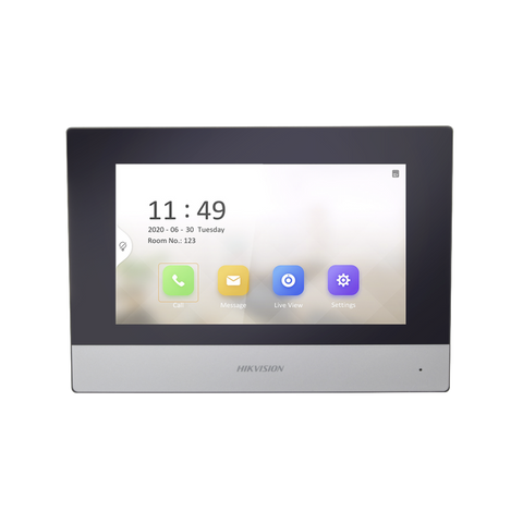 Monitor IP WiFi Touch Screen 7" para Videoportero IP  / Vídeo en Vivo / PoE Estándar / Apertura Remota / Llamada Entre Monitores / Audio de dos vías / Policarbonato