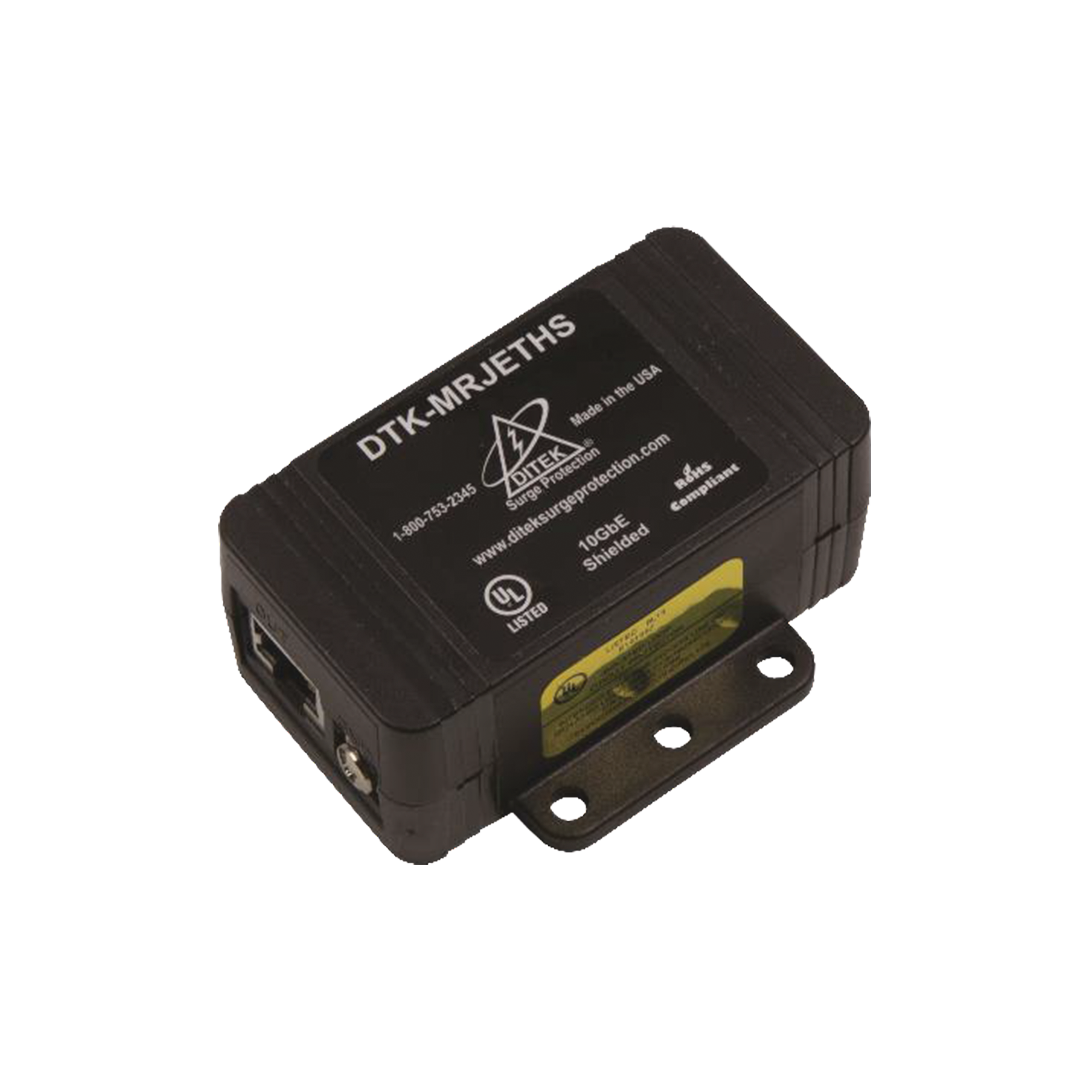 Protector de un solo canal 10GbE para sistemas de CCTV , Ideal para protección de cableado categoría CAT5e, CAT6 y CAT6A.