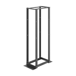 Rack de Cuatro Postes Estándar de 19", Rieles Numerados y Roscados #12-24, Profundidad Ajustable de 450 a 1050 mm, 45 Unidades de Rack, Color Negro