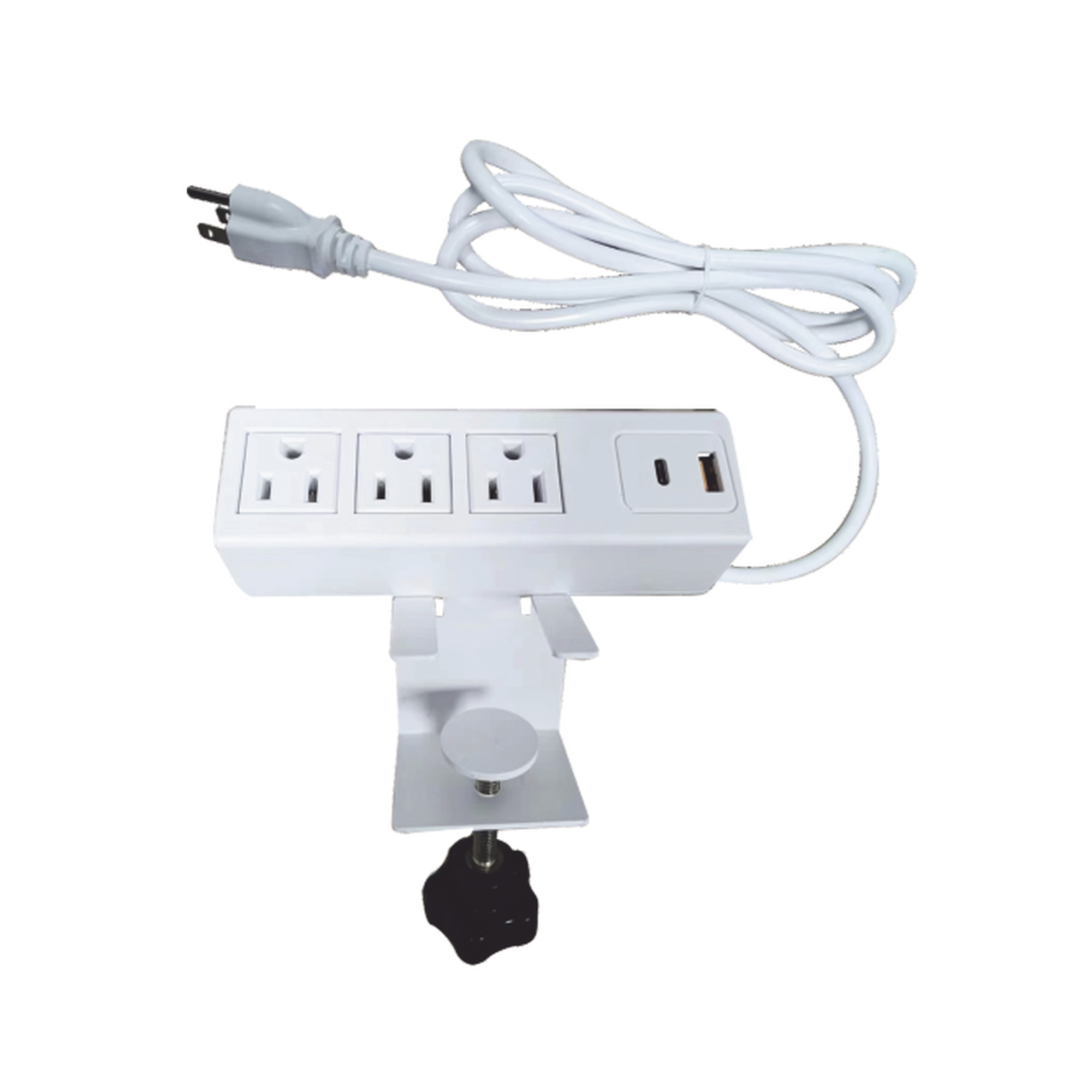 Unidad de Distribución de Energía / Cuenta con Bracket Ajustable a Diferentes Grosores / 3 Contactos 110VCA / 2 Contactos para Carga USB