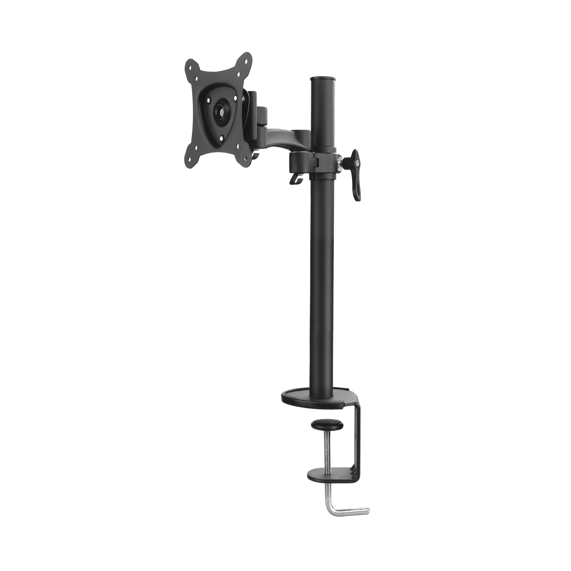 Montaje de Escritorio Articulado para Monitores de 13 a 27" / Soporta hasta 15 kg / Vesa 75 x 75 / 100 x 100 / Acero / Giro: 360°