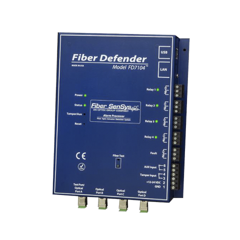 Sensor de Seguridad Perimetral por Fibra Óptica Sensitiva / 4 zonas / 800 metros máximo por zona