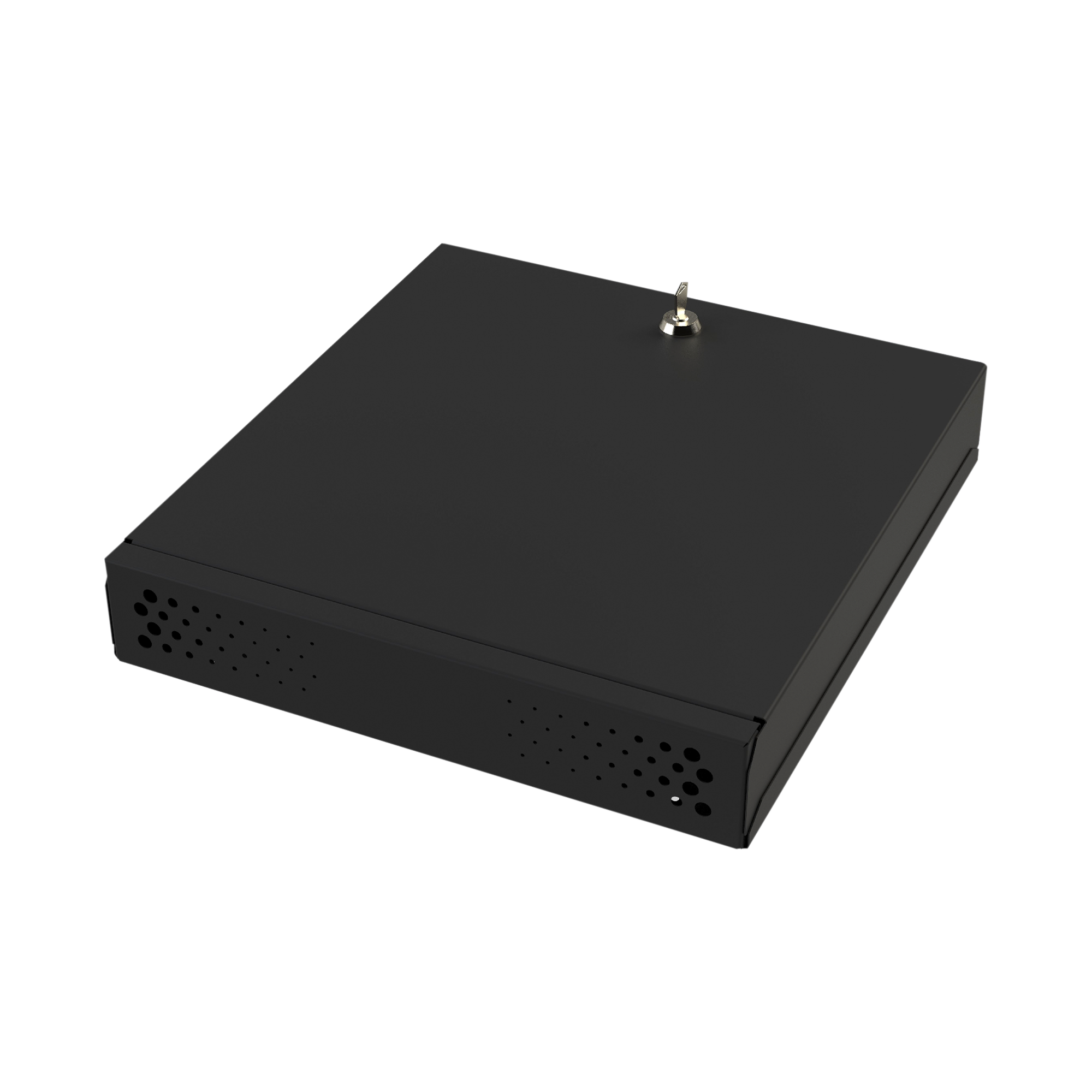 Gabinete Metálico para DVR/NVR. Tamaño Max. de DVR/NVR: 445 x 88 x 400mm (An.xAl.xProf.). Compatible con Fuente SLIM.