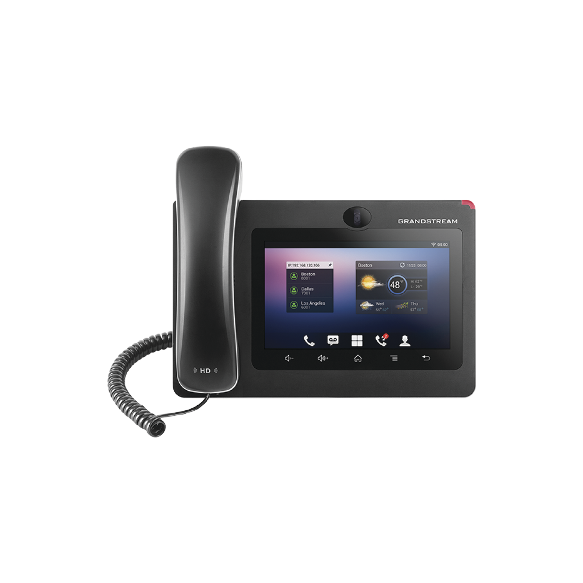 Teléfono IP GrandStream Empresarial para Videoconferencias con Android 7, 16 lineas, procesador 4 nucleos