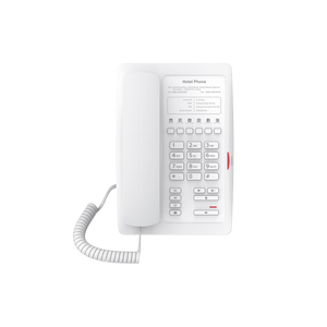 Teléfono IP para Hotelería, profesional con 6 teclas programables para servicio rápido (Hotline), plantilla personalizable con PoE