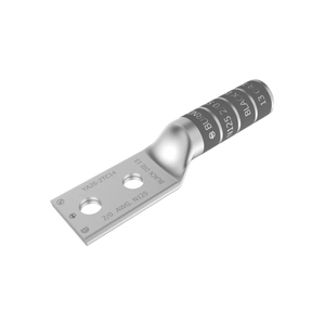 Zapata Terminal de Cobre Electrolítico/ Cañon Largo con 2 Perforaciones para Tornillos de 1/2" / Cable Calibre 2/0 / Espaciamiento entre orificios de 1 3/4".