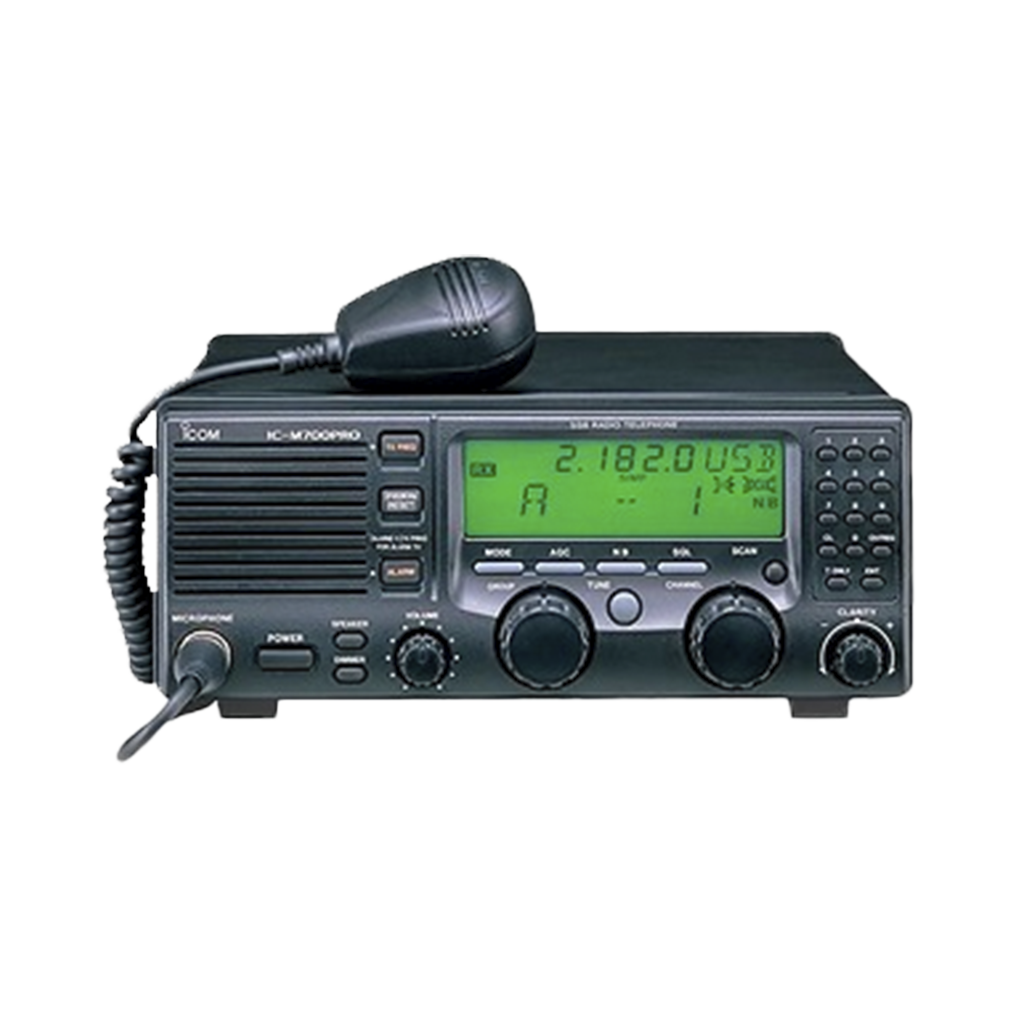 Radio Móvil  HF, 150 W PEP inferior a 24MHz, 60 W PEP superior a 24MHz, gran pantalla de matriz de puntos de fácil acceso.