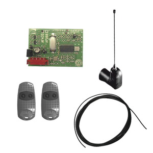 Kit Receptor inalámbrico con antena / Hasta 45M en linea de vista / INCLUYE dos controles  y 3 metros de cable RG58 para la antena