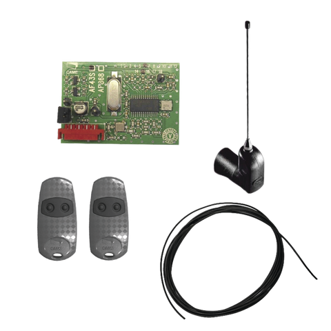 Kit Receptor inalámbrico con antena / Hasta 45M en linea de vista / INCLUYE dos controles  y 3 metros de cable RG58 para la antena