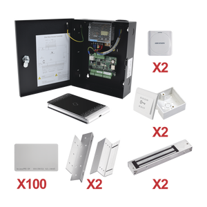 Kit de Control de Acceso con TARJETA para 2 Puertas   / TODO INCLUIDO / Software IVMS4200 incluido