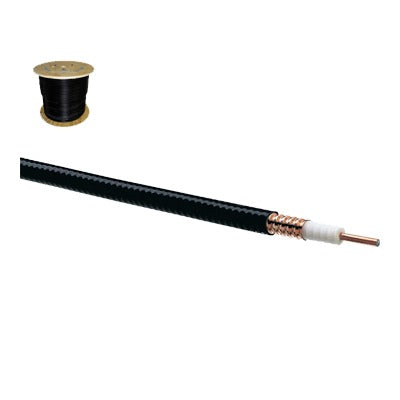 Cable coaxial Heliax de 1/2", cobre corrugado, blindado, 50 Ohms, carrete de 305 metros