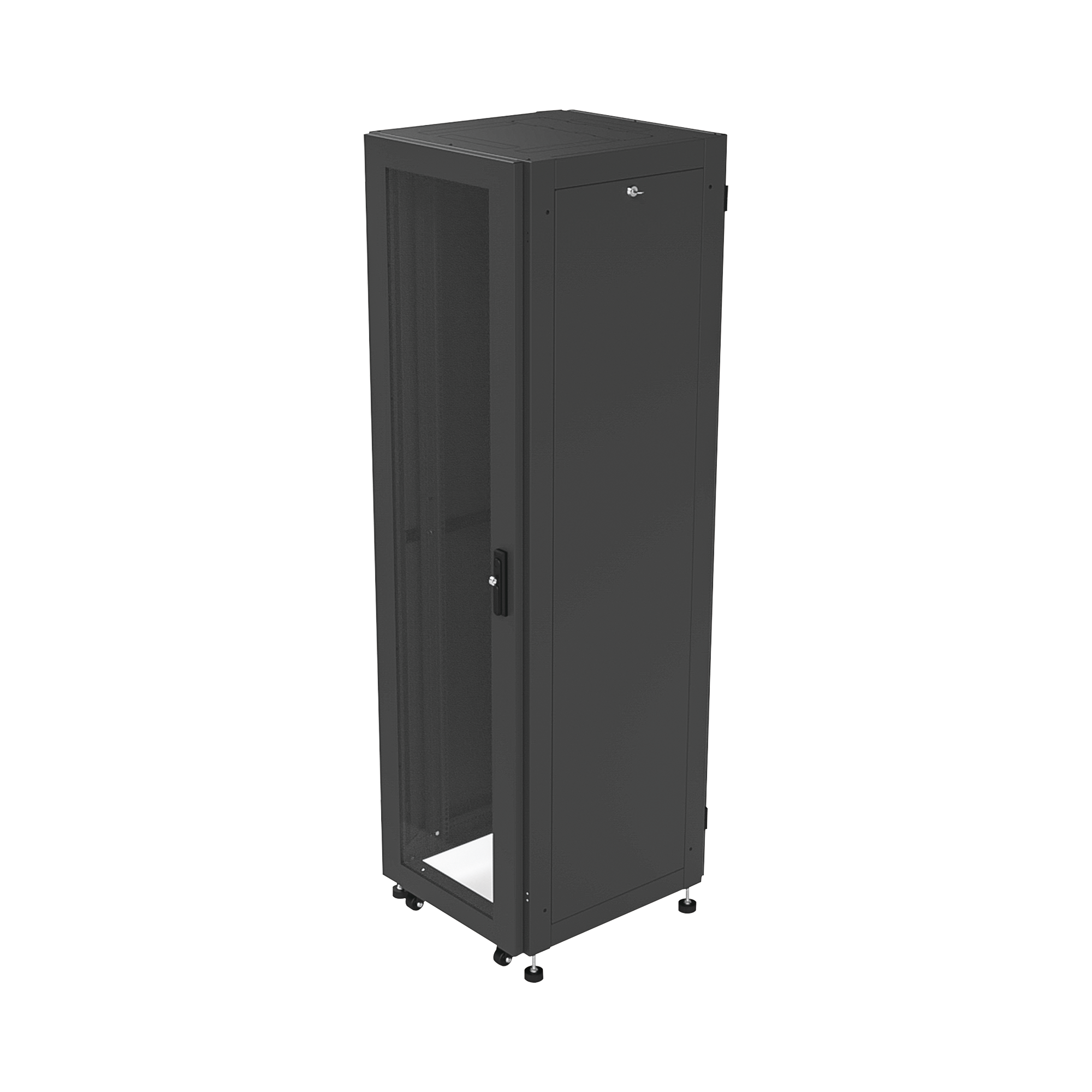 Gabinete para Telecomunicaciones Rack Estándar de 19", 42UR, 600 mm Ancho x 600 mm Profundidad. Fabricado en Acero.