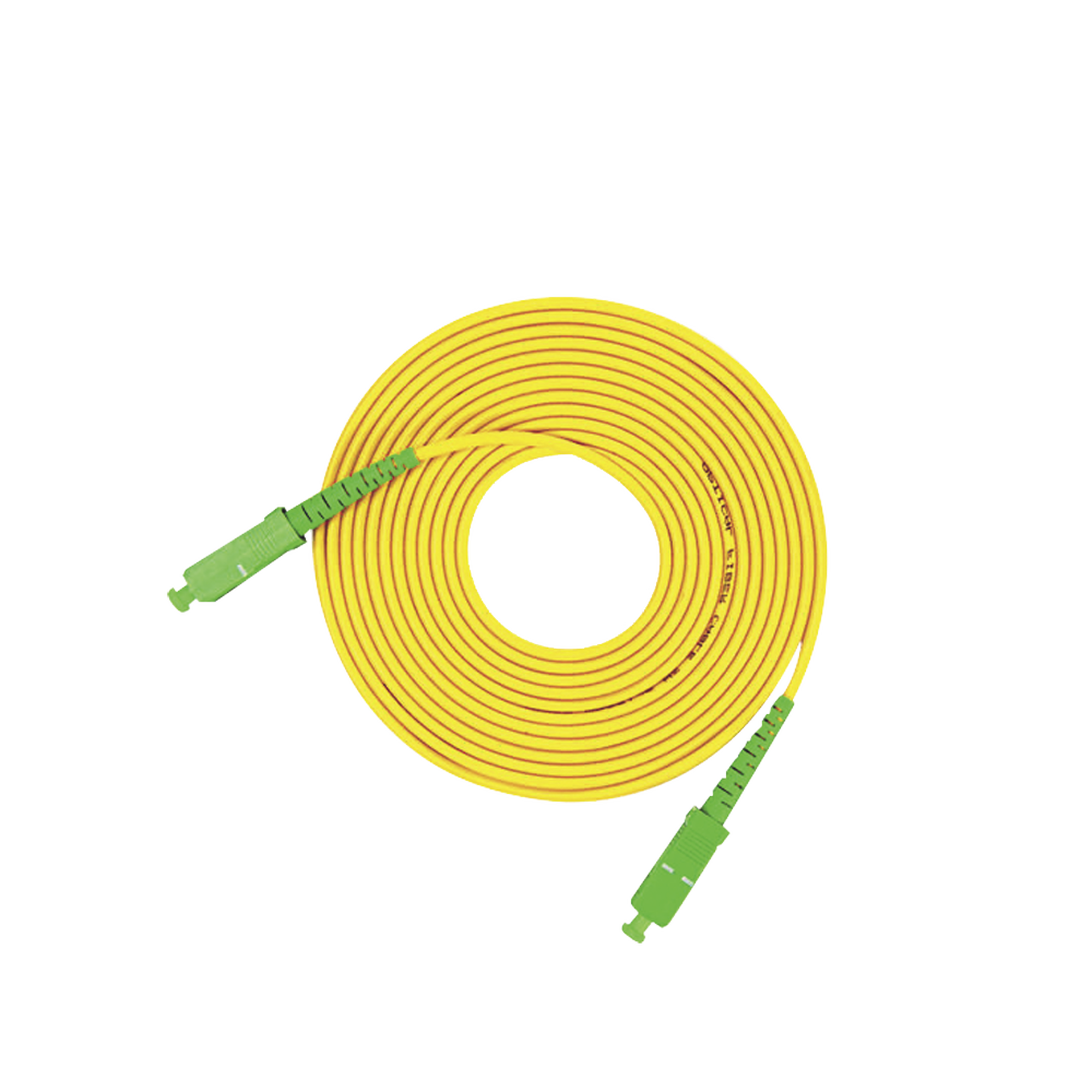 Jumper de Fibra Óptica Monomodo SC/APC-SC/APC Simplex, color amarillo, 3 metros