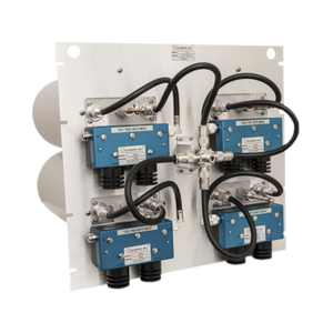 Combinador en Panel para Rack 19" 400-512 MHz, 3 Canales (8" Diam.) 250 kHz, 100/150 Watt, N Hembras.