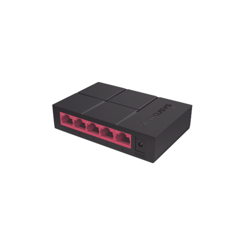 Switch NO Administrable / Para escritorio / 5 puertos 10/100/1000 Mbps / Diseño Compacto / Plug and Play