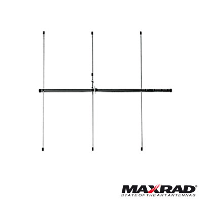 Antena base VHF, direccional, rango de frecuencia 150 - 174 MHz (Yagi 3 elementos)