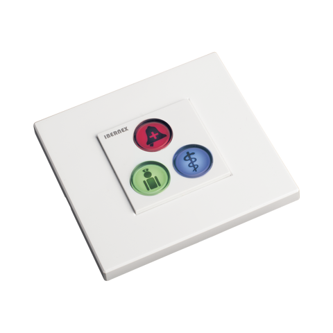 Modulo de 3 Botones iluminados con Lector RFID 125 KHz / Alarma / Cancelar y Código Azul / BUS RS485 / Compatible con NX0019/B, NX1021 y NX0015