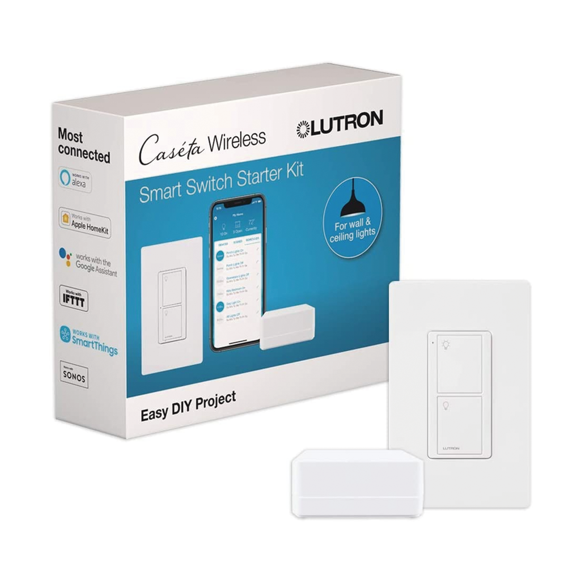 (Caseta Wireless) Kit Hub controlador, interruptor On/Off y placa.