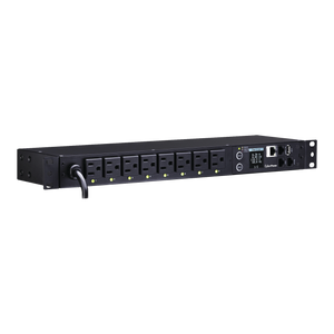 PDU Switchable por Toma, Para Distribución de Energía, Entrada 120 Vca NEMA 5-15P, Con 8 Salidas NEMA 5-15R, Horizontal 19in, 1UR