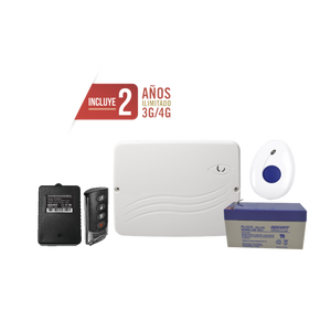 Kit de Panel de Alarma Híbrido 4G LTE con botón de Pánico y Detección de Caídas Inalámbrico, Incluye SIM con 2 años de Datos y APP Gratis