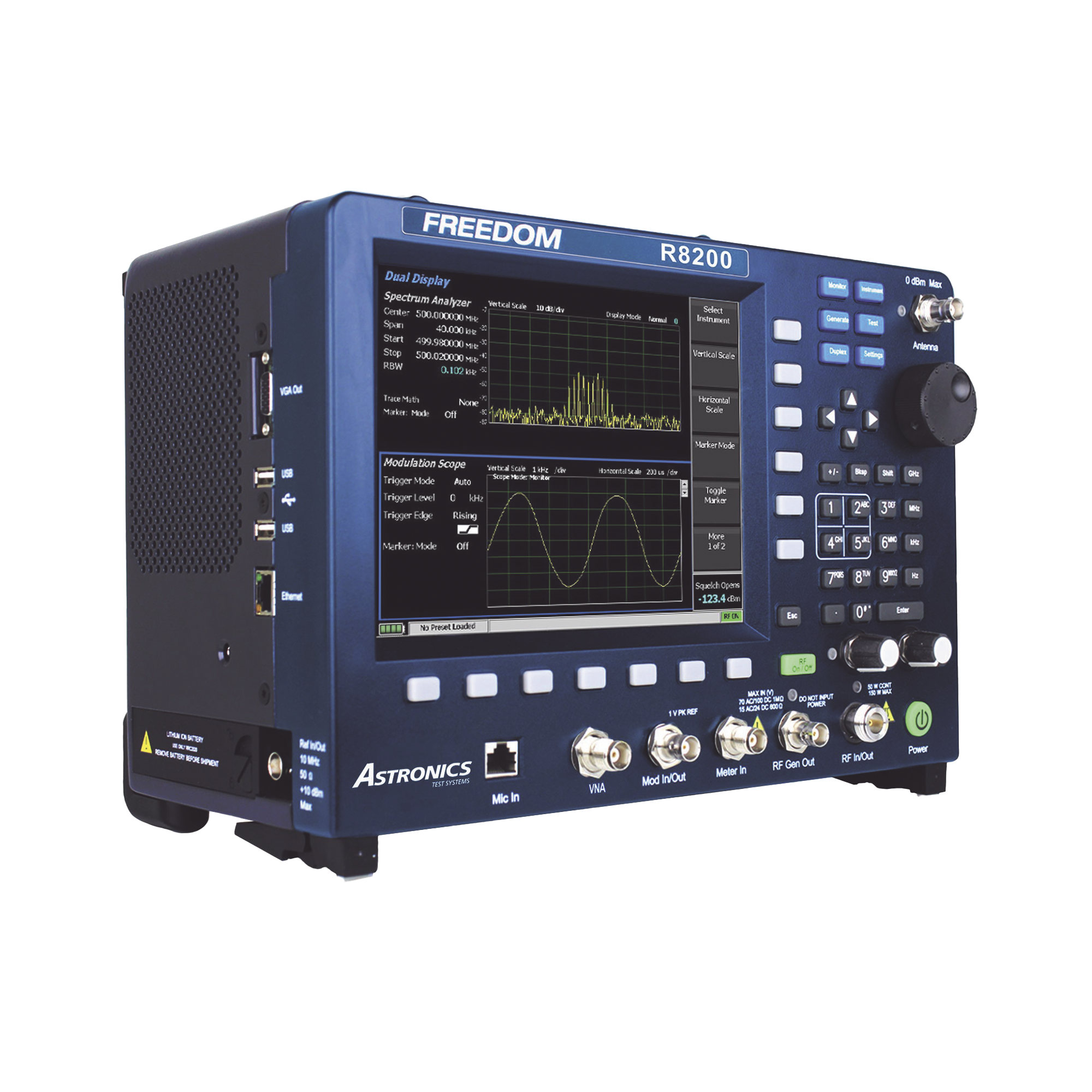 Analizador Profesional para Sistemas de Radiocomunicación Ultra Portátil, 250 kHz-1 GHz.